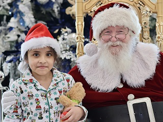 Santa and child